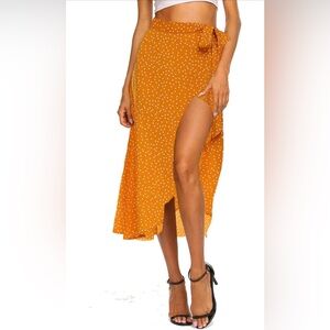 Wrap asymmetrical skirt